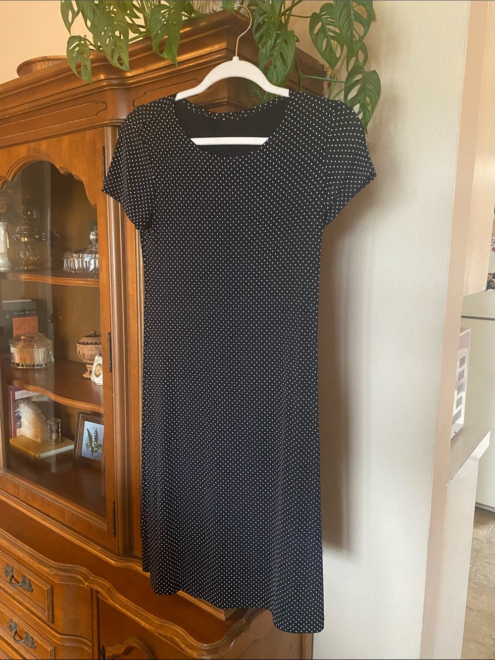 Classic Black Polka Dot Women's Dress
